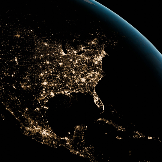 Vista del mundo desde el espacio aludiendo a la expansión y crecimiento