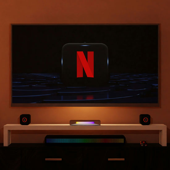 Pantalla con logo de Netflix representando el éxito del branding digital