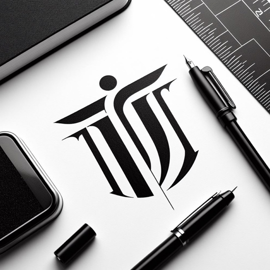 Bocetación de logo por expertos de Unonu en branding para firmas de abogados