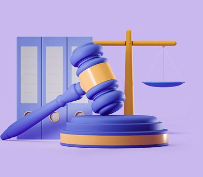 Ilustración de elementos icónicos mostrando el branding para firmas de abogados