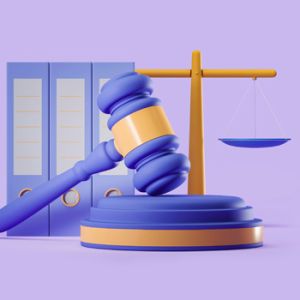 Ilustración de elementos icónicos mostrando el branding para firmas de abogados