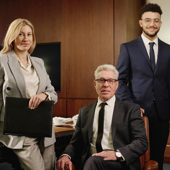 Grupo de abogados buscando la mejor asesoría en branding corporativo para firmas de abogados con Unonu