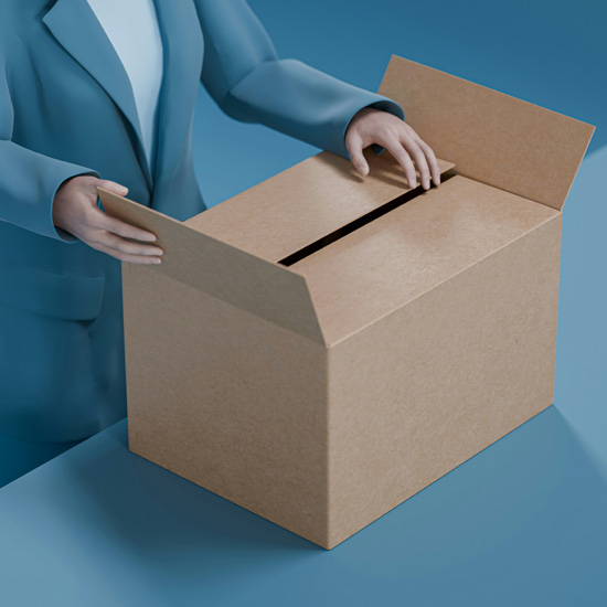 Ilustración en detalle de persona trabajando en empresa buscando branding logístico para su empresa