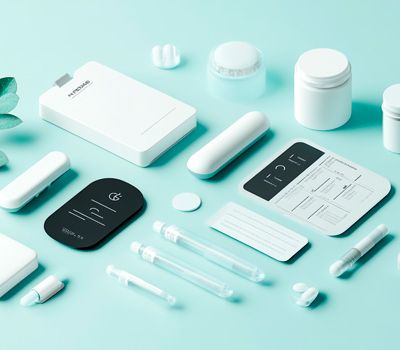 Varios productos de muestra a la espera de la innovación en branding para pymes del sector químico